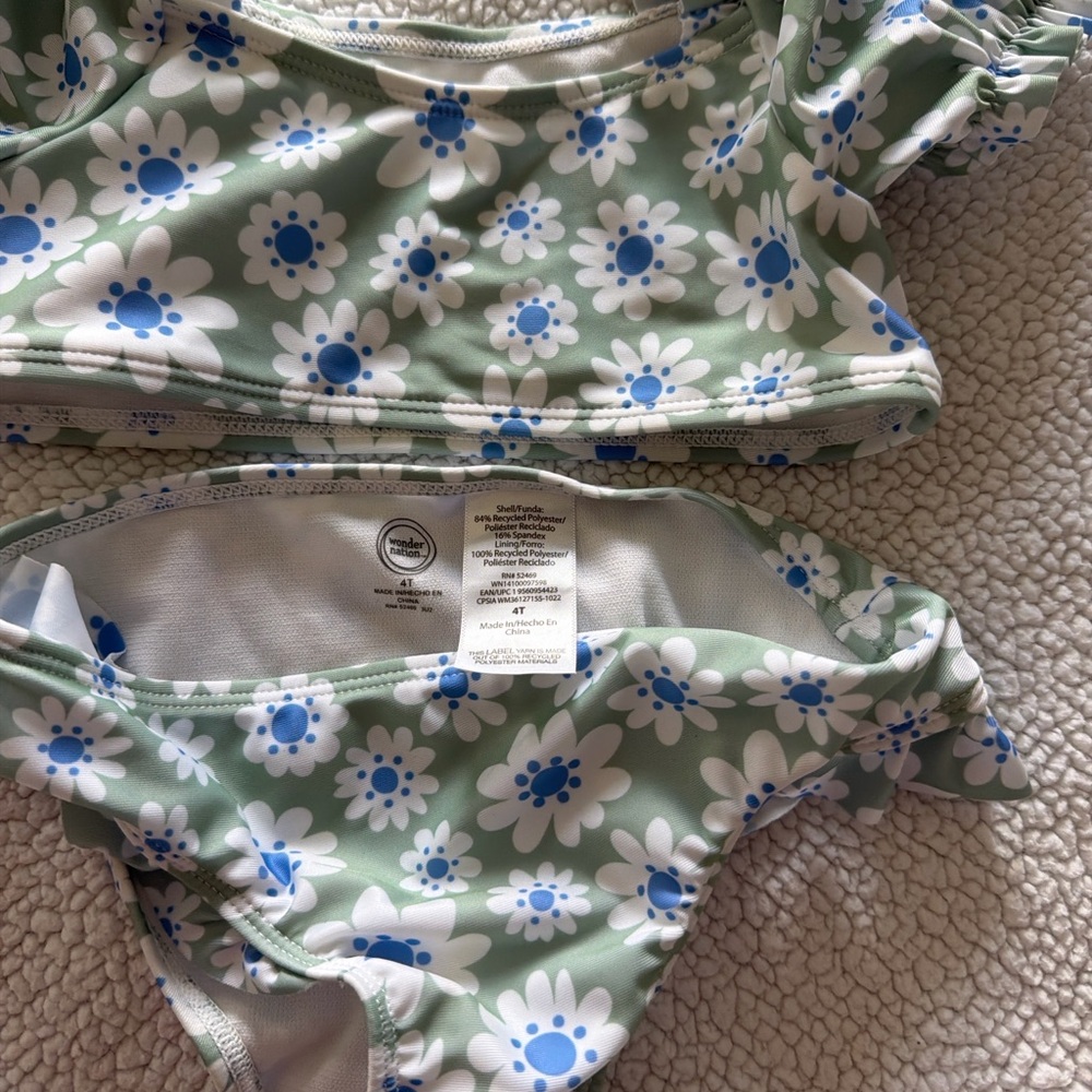 Saint Eve Girls' Turquoise Mermaid Rash Guard Bikini Set - Picture 4 of 5